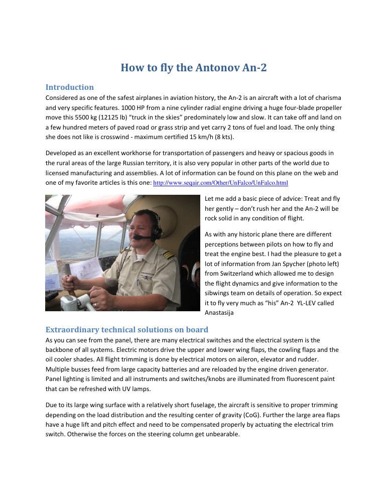 AN-2 flying guide v1.1 — cover