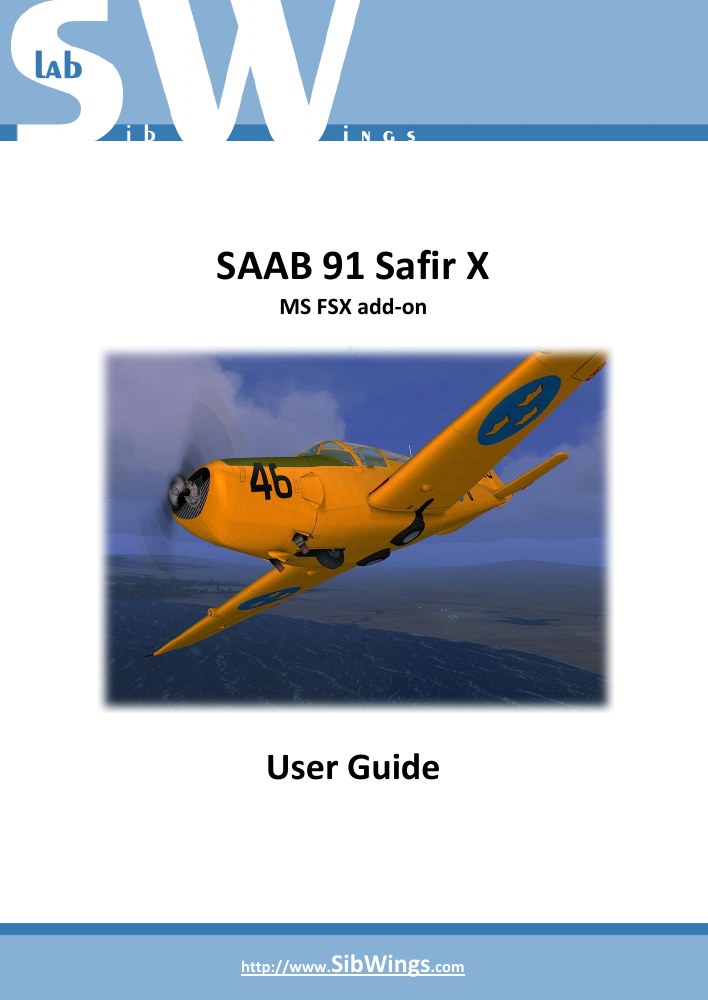 Safir FSX user guide — cover